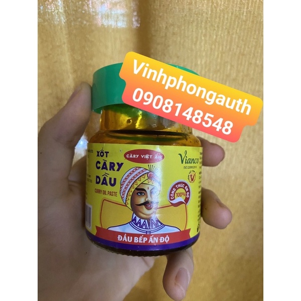 Hũ Xốt cà ri dầu Vianco , nhãn Đầu bếp Ấn Độ - Cà ry Việt Ấn 50g