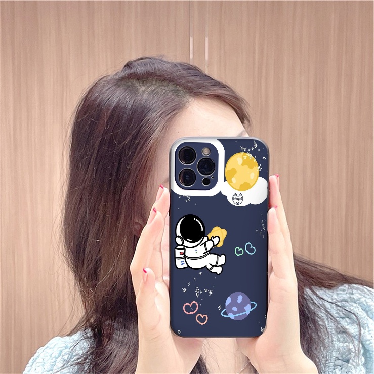Ốp bảo vệ camera hình phi hành gia Laugai đẹp cho iPhone 13 Pro Max 12 7 8 Plus Xs Xr 11 Pro Max 6 Plus XR XS X 12pro
