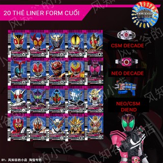 Bộ 20 Liner form cuối KAMISHOP đọc được trong CSM/NEO DECADE - CSM/NEO DIEND