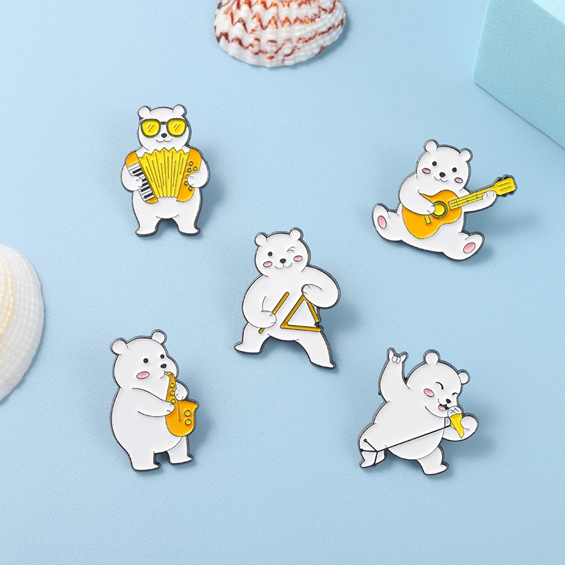 Ghim Cài Áo Hình Gấu Hoạt Hình Dễ Thương Cho Bé