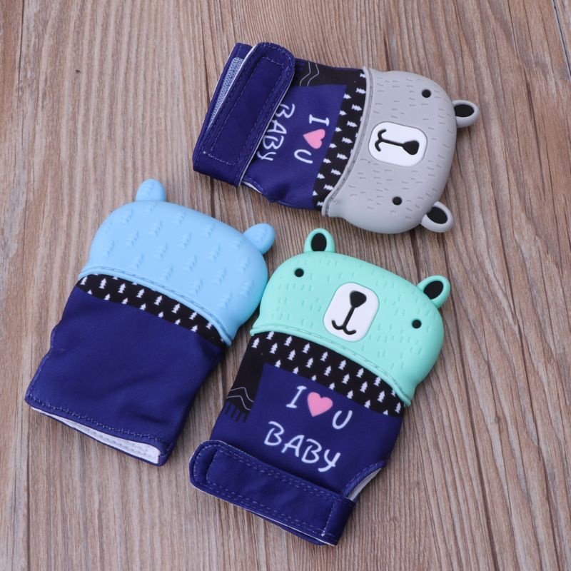 Găng Tay Ngậm Mọc Răng Kiểu Hoạt Hình Dễ Thương Cho Bé