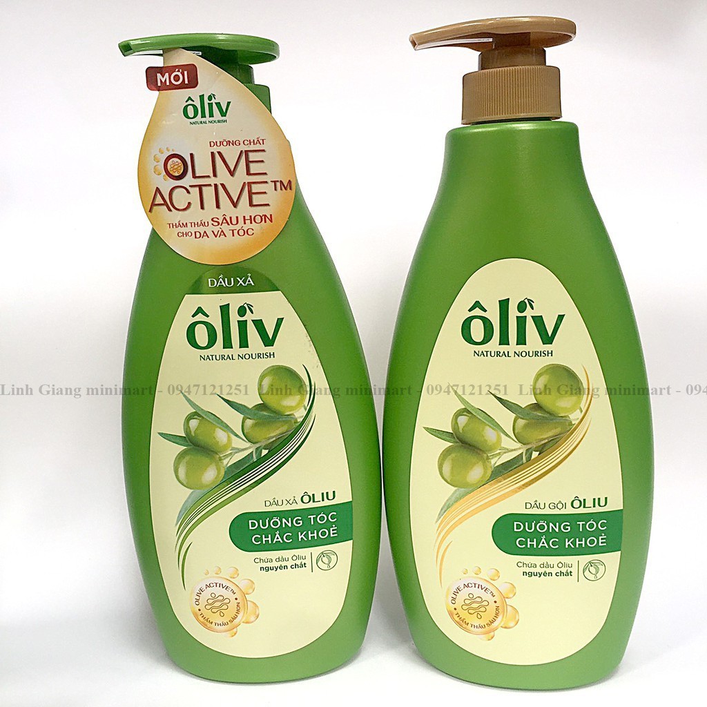 (COMBO) Dầu gội Dầu xả Oliv chứa thành phần Oliu thiên nhiên nuôi dưỡng tóc chắc khỏe và bồng bềnh 650ml