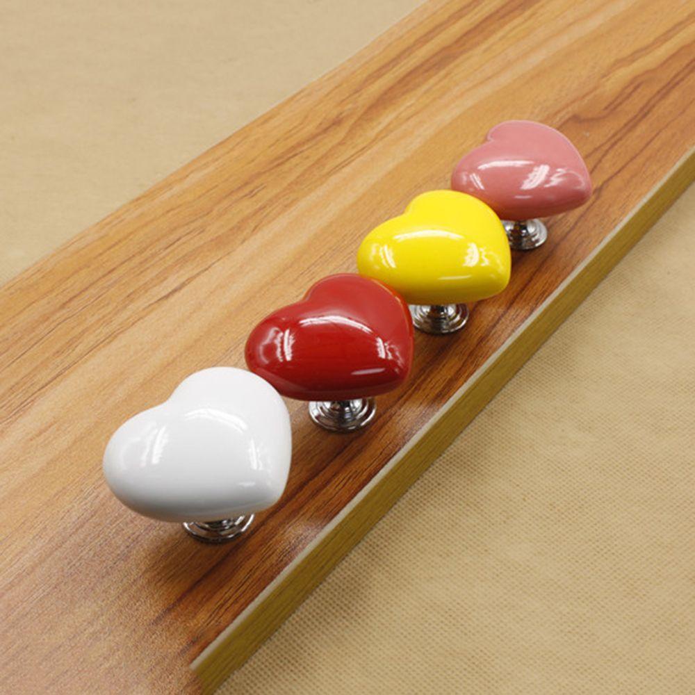 Tay Cầm Ngăn Kéo 50 / 38mm Hình Trái Tim Nhiều Màu Sắc