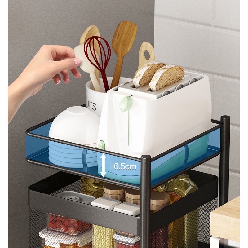 SALE Kệ Xoay Đa Năng tròn-vuông 3-4-5 Tầng Có Bánh Xe Di Chuyển- Kệ Đựng Hoa Quả