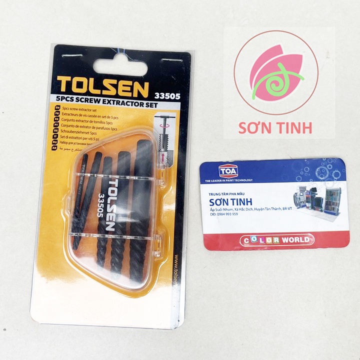TOLSEN Bộ 5 mũi taro lấy ốc gãy Screw Extractor 33505