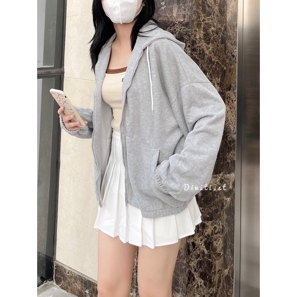 Áo khoác nỉ trơn 5581 chất nỉ tăm dày đẹp