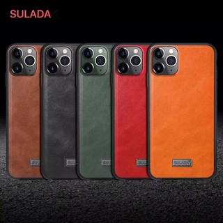 Ốp lưng iPhone 11/ 11 Pro/ 11 Pro Max hiệu Sulada vân da viền TPU Chống sốc