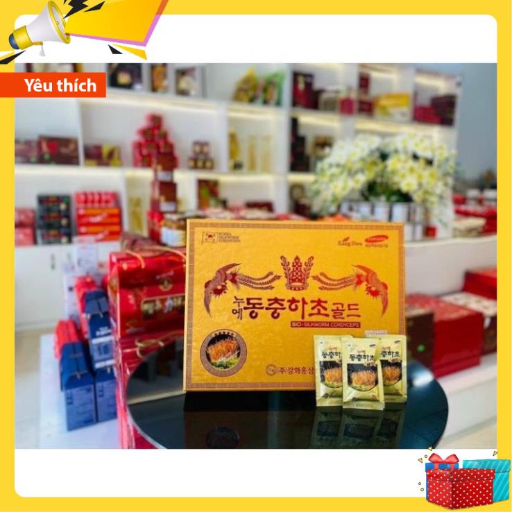 [ Free Ship ] Đông Trùng Hạ Thảo Hộp Gỗ Vàng 60 Gói Hàn Quốc - Chính Hãng | BigBuy360 - bigbuy360.vn