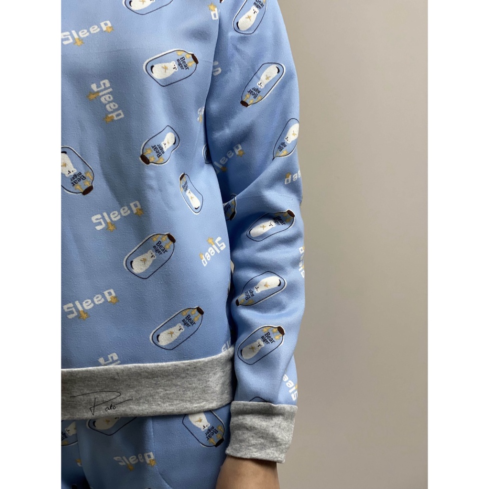 Bộ đồ ngủ nỉ cực ấm, chất liệu nỉ cực đẹp siêu đáng yêu dành cho các bạn teen (ảnh shop chụp) | BigBuy360 - bigbuy360.vn