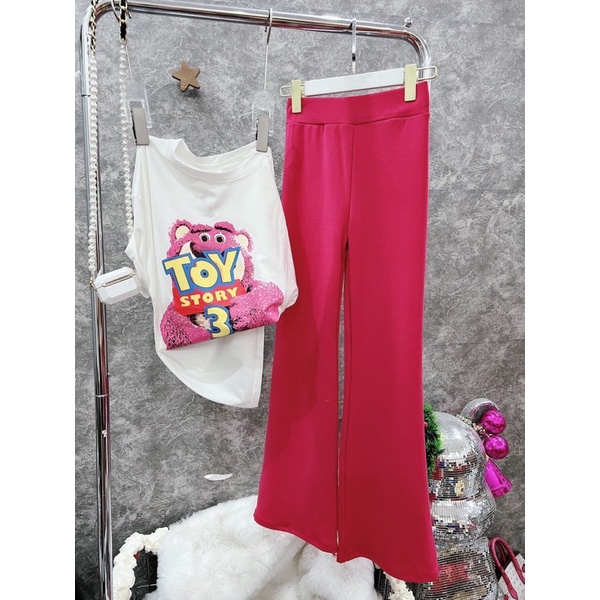 SET QUẦN ỐNG RỘNG GẤU TOY STORY SIÊU HOT VẢI ĐẸP FORM CHUẨN B7