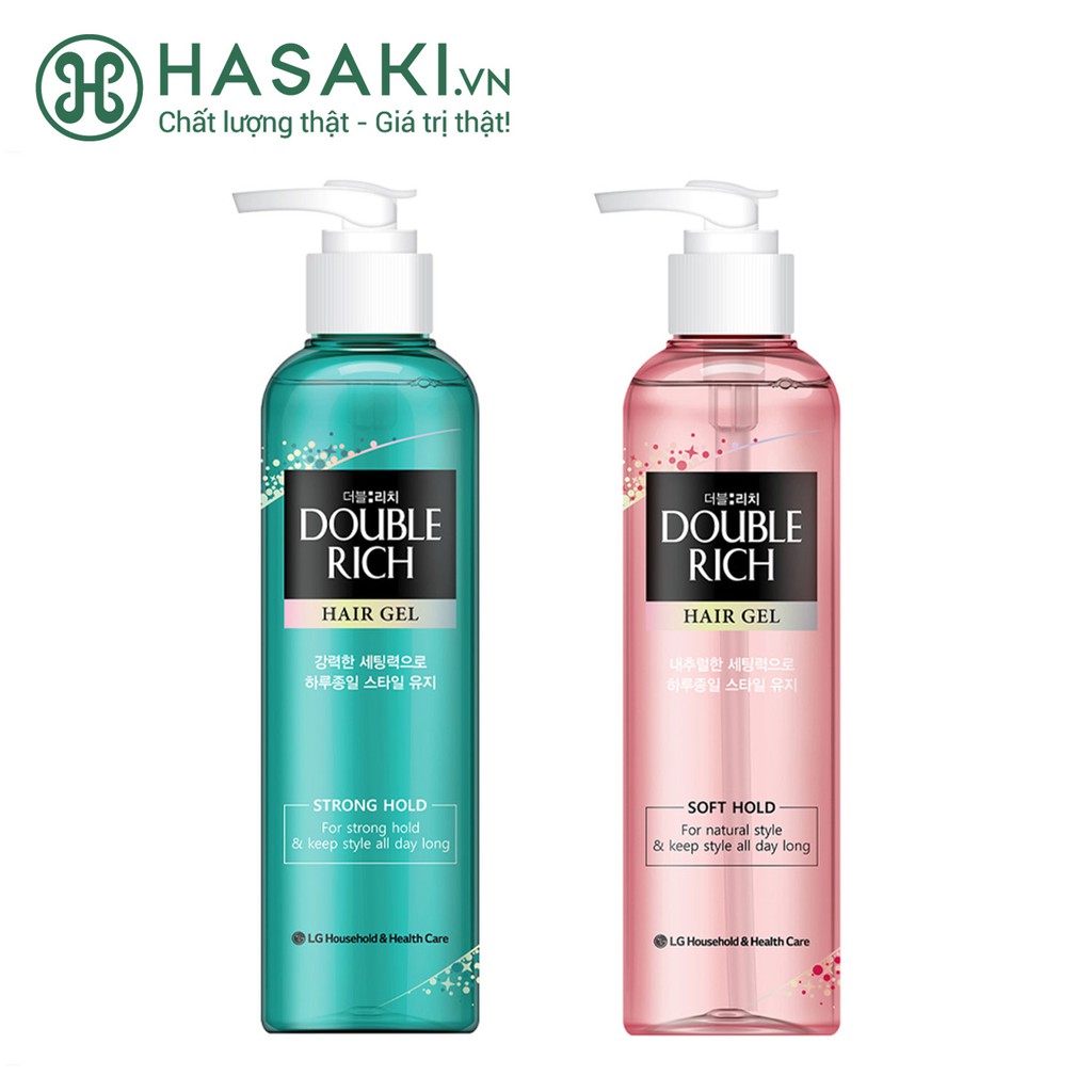 Gel Tạo Kiểu Double Rich Strong Giữ Nếp Hair Gel 250ml