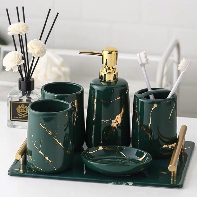 Bộ đồ dùng nhà tắm gốm sứ cao cấp