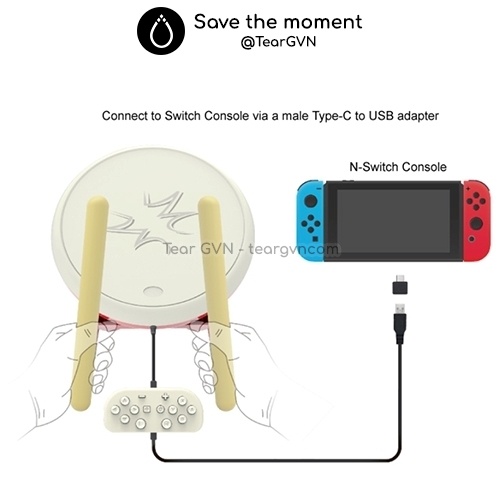 Bộ trống Taiko (DOBE) cho Nintendo Switch