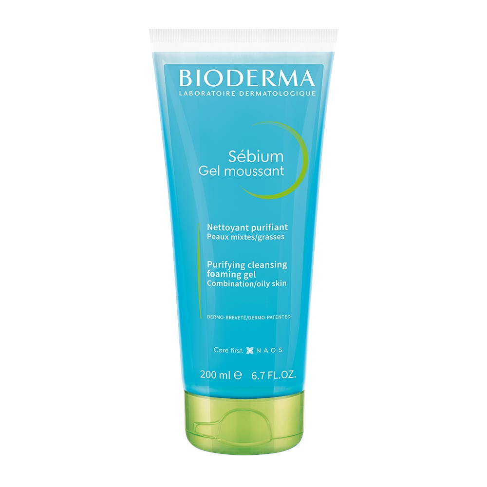 Gel rửa mặt tạo bọt ngăn ngừa mụn Bioderma Sebium Gel Moussant 45ml/100ml/200ml - Ngochan Cosmetics