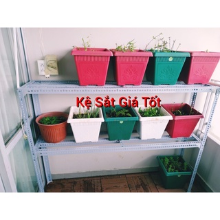 ( RẺ VÔ ĐỊCH ) Kệ Sắt để Chậu hoa , Cây Cảnh, Để đồ đa năng ( Dài 1,5m x Rộng 30 x Cao 1m )