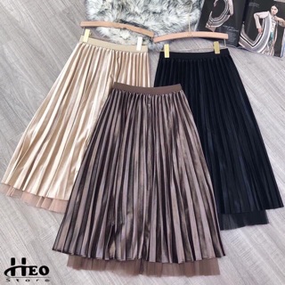 Chân váy xếp ly mặc được 2 mặt (6 màu ảnh thật