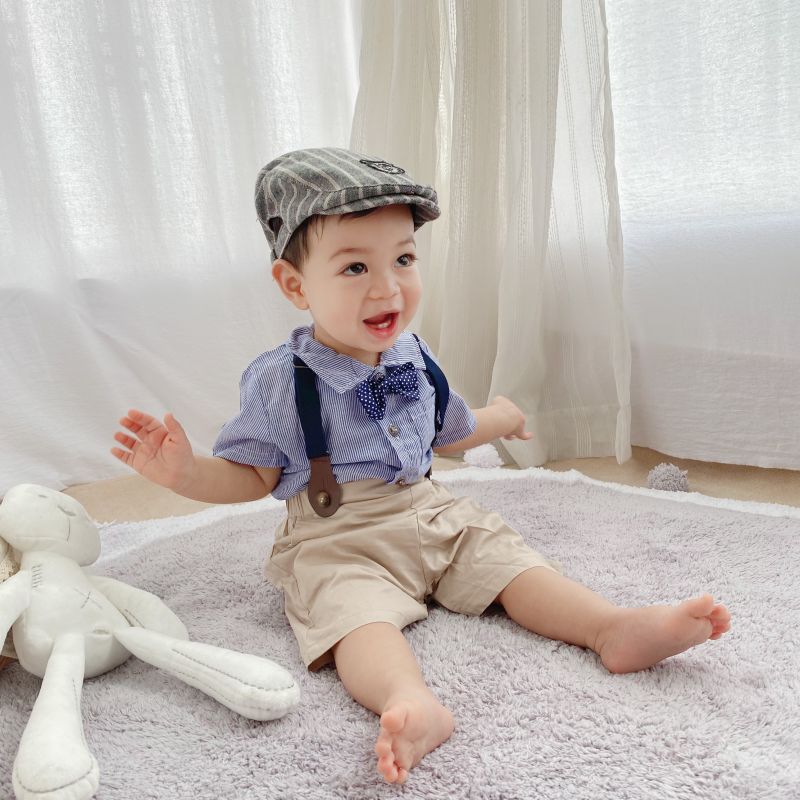 Set Áo Sơ Mi + Quần Ngắn Soffny Kiểu Dáng Dễ Thương Cho Trẻ Em