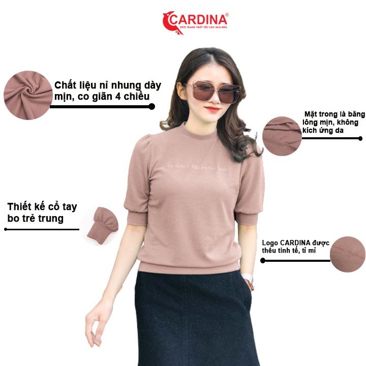 Áo Nỉ Nhung Nữ 𝐂𝐀𝐑𝐃𝐈𝐍𝐀 Vai Bồng Tay Lỡ Nhẹ Nhàng, Nữ Tính AFN | BigBuy360 - bigbuy360.vn