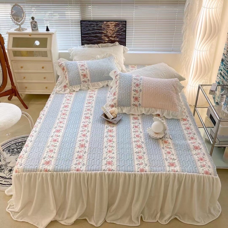 THẢM NỈ TUYẾT MỊN 5d BÈO REN CÔNG CHÚA CAO CẤP(tặng kèm 2 vỏ gối)