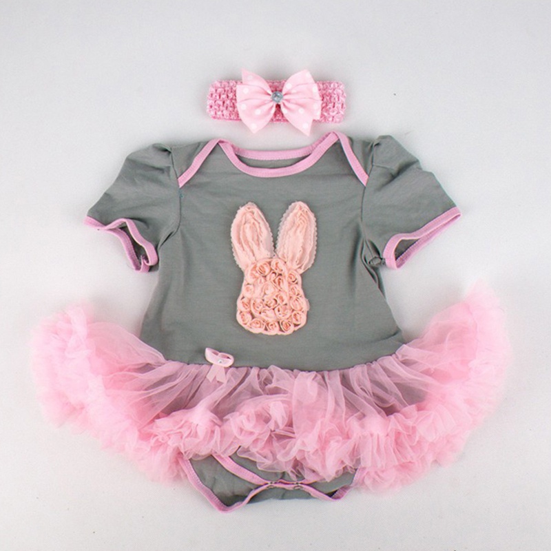 Đầm Xòe Tai Thỏ Kèm Băng Đô Đáng Yêu Cho Bé Gái akku