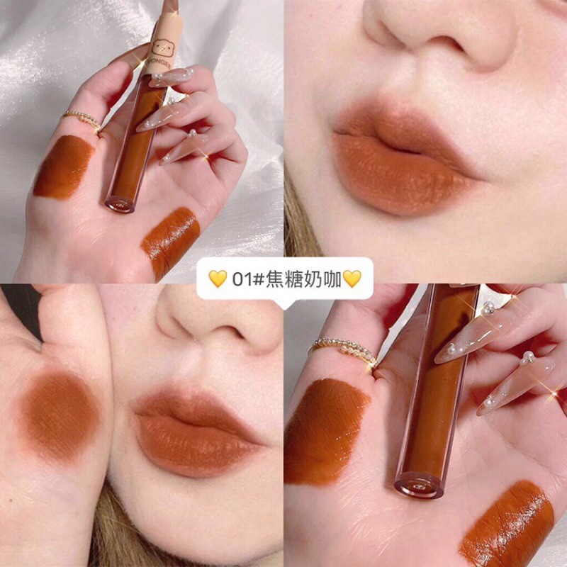 Sét son kem lì VONGEE Gấu 4 cây siêu đẹp | Thế Giới Skin Care