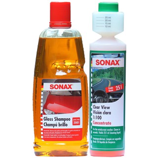 Bộ 2 Sản Phẩm Nước Rửa Xe Và Vệ Sinh Kính Lái Sonax