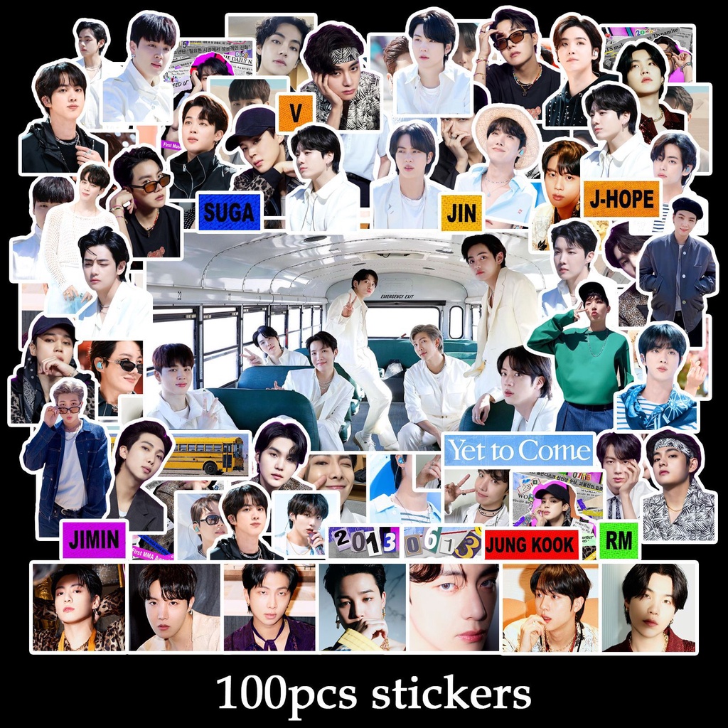 Bộ 100 Sticker BTS Dán Trang Trí Sổ Tay