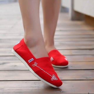 Giày toms Xương Cá Đỏ, RED (Đế cao su đúc)