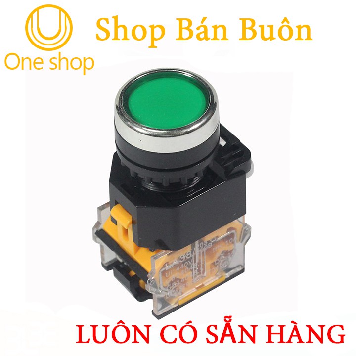 Nút Nhấn LA38-BN/203 Giữ Trạng Thái Không Đèn 10A NO/NC