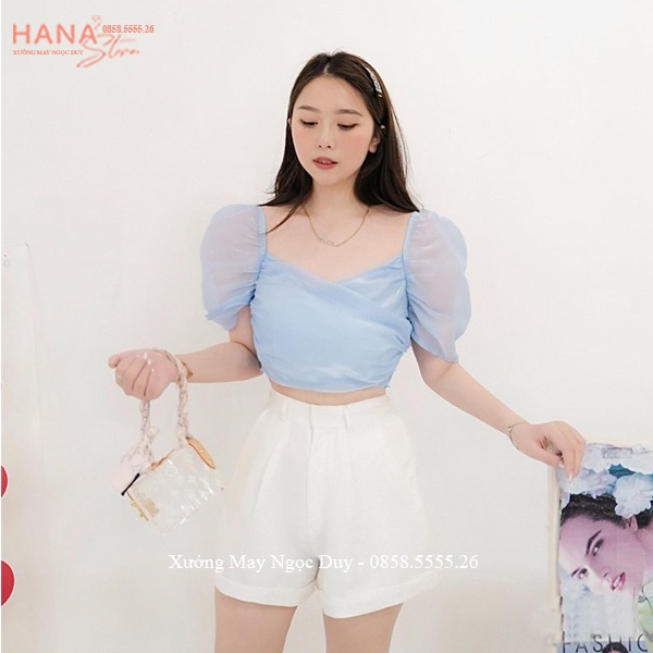 Quần short cạp cao nữ gập gấu đen trắng dáng quần đùi nữ mặc nhà cạp cao ống rộng có túi vải tuyết mưa dày mềm đi biển