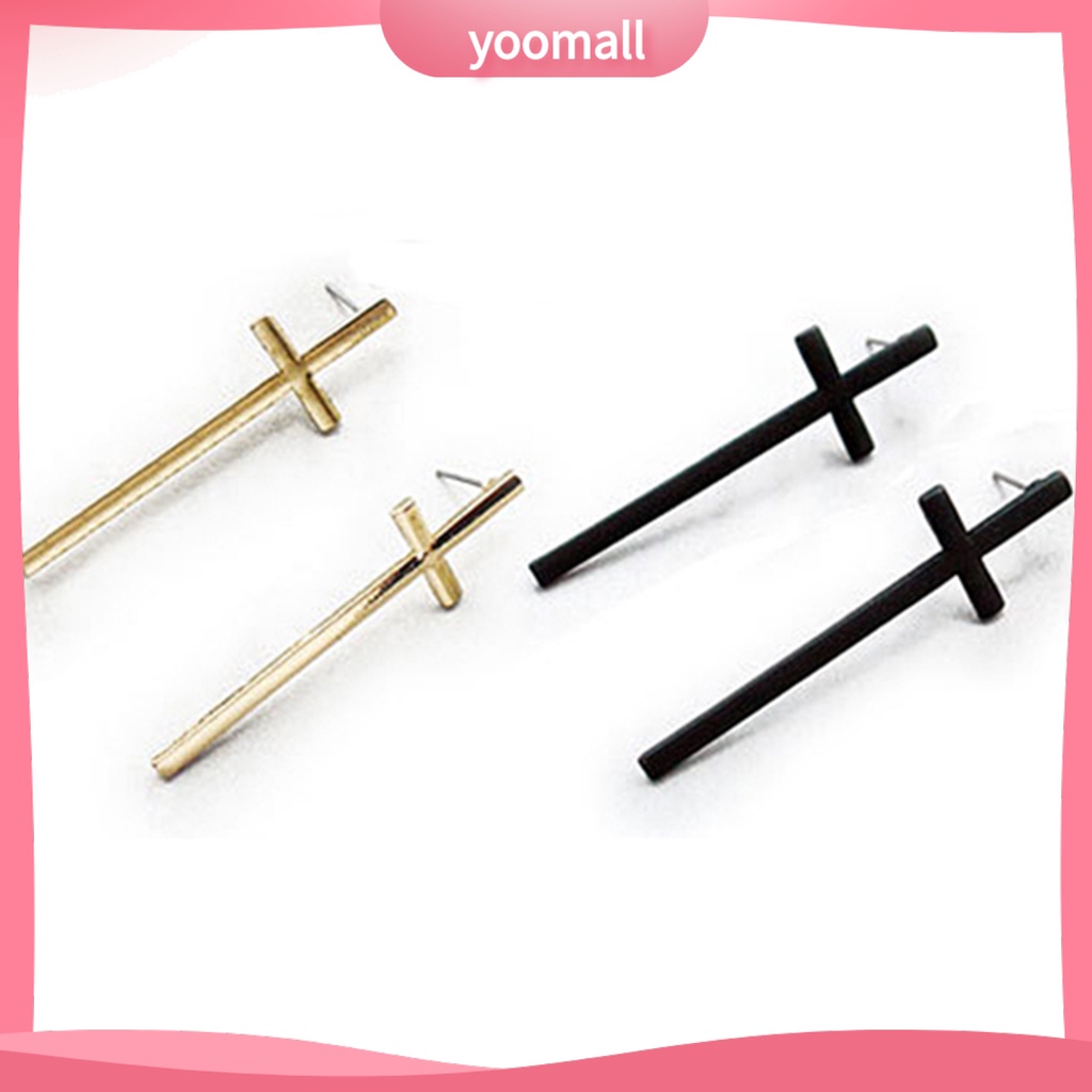 Đôi khuyên tai hình thánh giá phong cách vintage cá tính