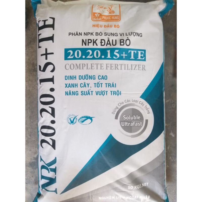 PHÂN BÓN ĐẦU TRÂU, ĐẦUBÒ CAO CẤP 20-20-15bình điền