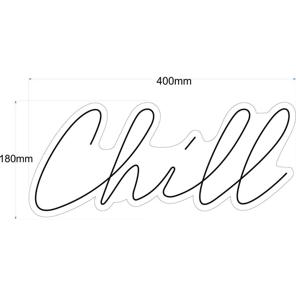 Đèn NeonSign | Chữ Chill Nhiều Màu | Kích Thước 40x18cm | Quà Tặng Trang Trí Cực Chất , Siêu Sáng & Tiết Kiệm Điện |