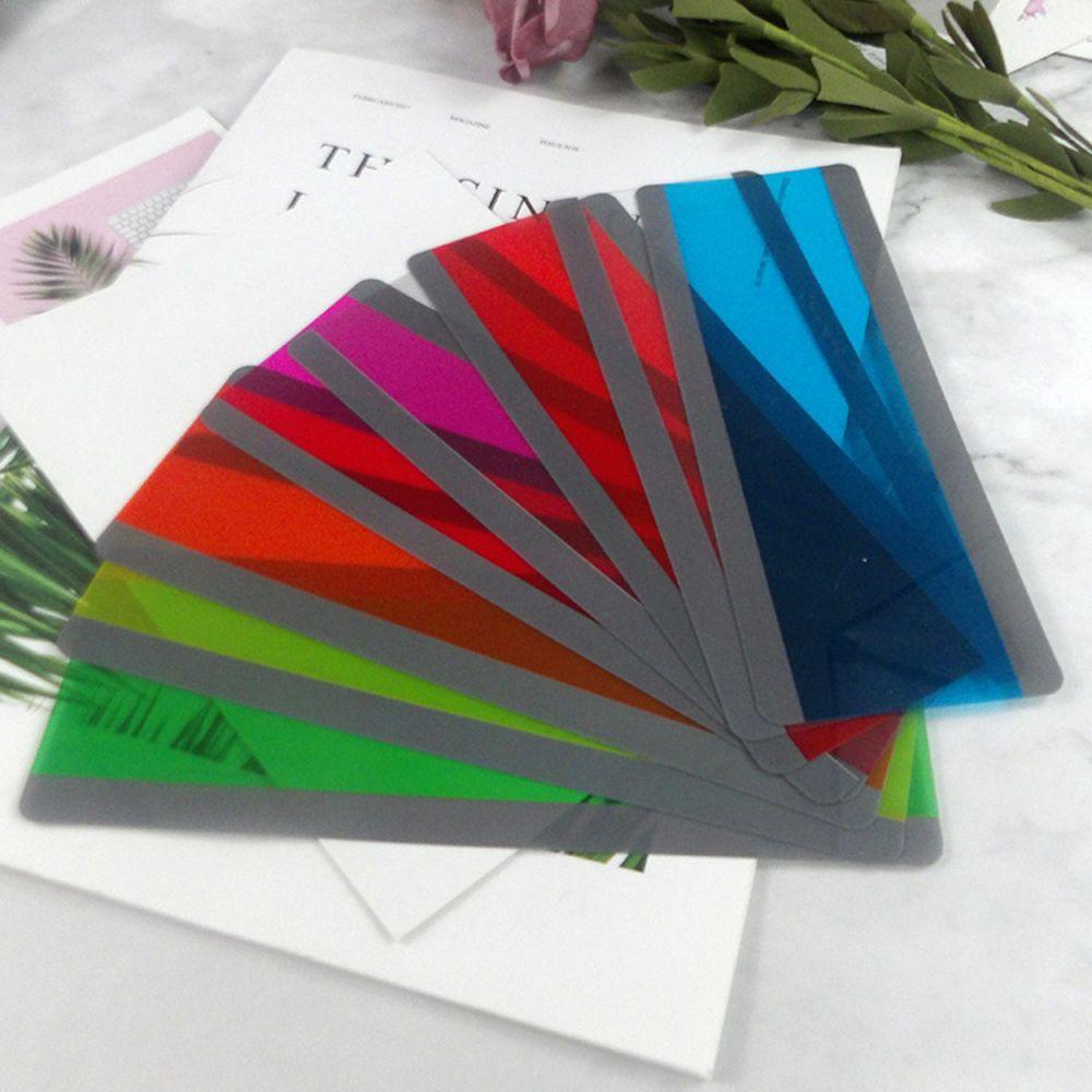 FOREVER Set 8 Thẻ Đánh Dấu Trang Sách Bằng Nhựa Nhiều Màu Sắc Phát Quang Sáng Tạo