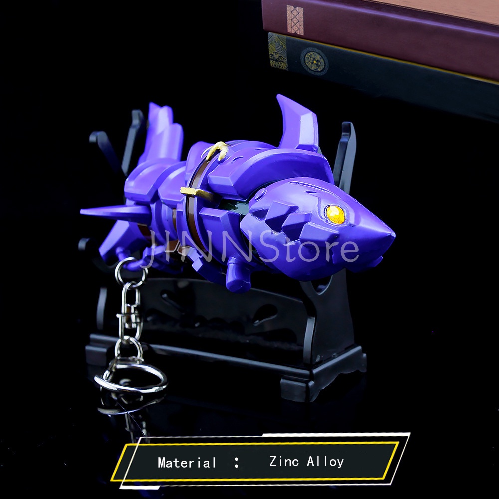 Móc khóa hình cá mập màu tím trong game League of Legends Jinx