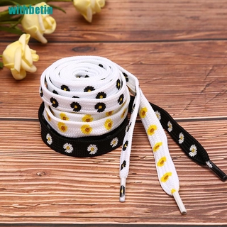 1 Cặp Dây Giày Thể Thao Dài 80-140cm In Họa Tiết Hoa Cúc GD