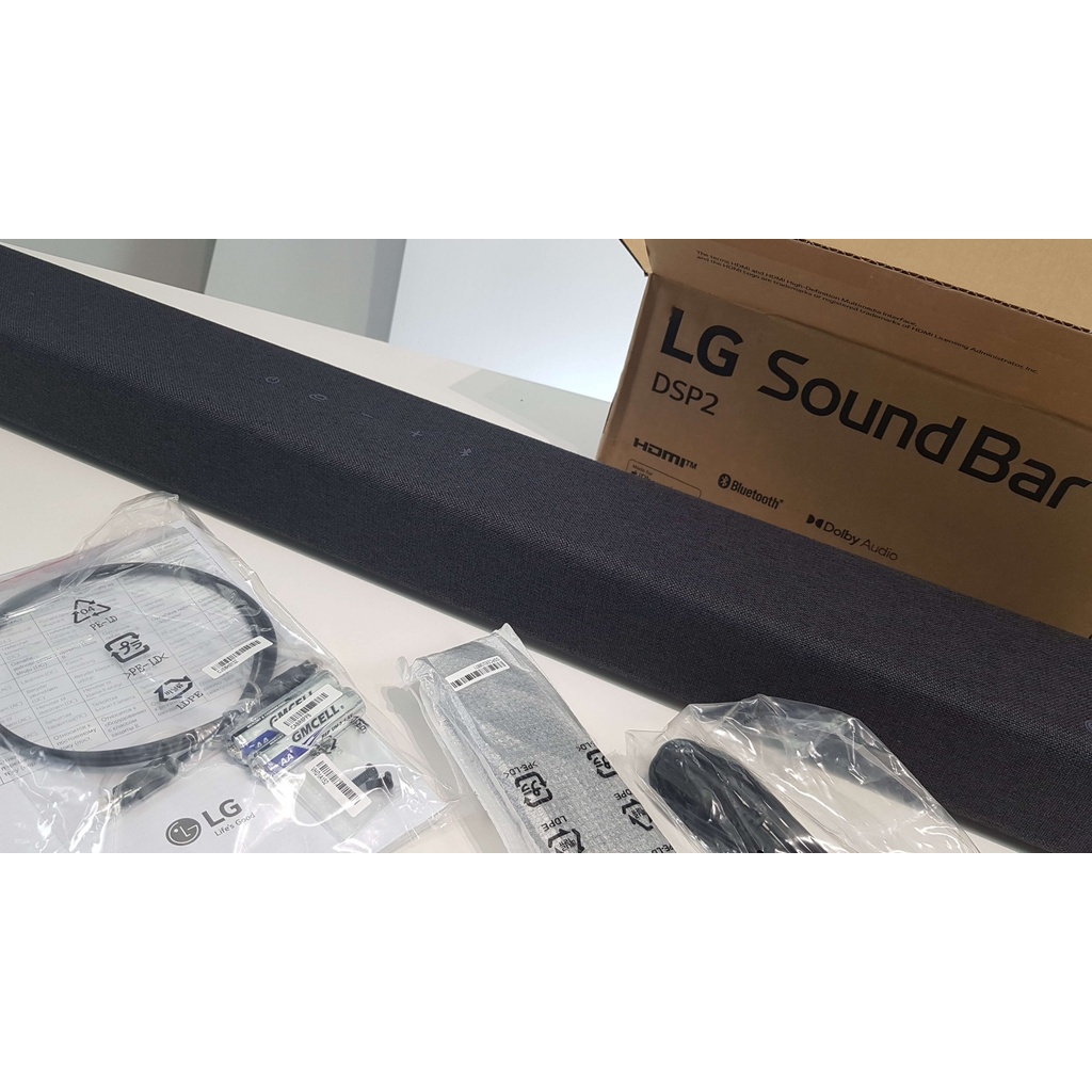 Loa thanh LG Soundbar SP2 (2021) công suất 100W, màu đen có trang bị đèn LED - Hàng chính hãng Fullbox bảo hành 12 tháng