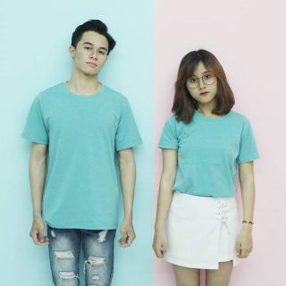 Áo Thun Trơn AGE2X Màu Xanh Ngọc Đốm
