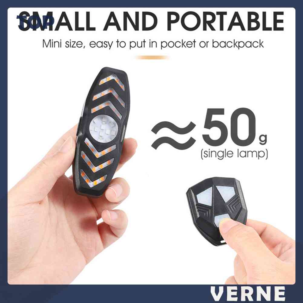 Đèn LED Tín Hiệu Đuôi Xe Đạp Thông Minh VERNE Kèm Điều Khiển Từ Xa