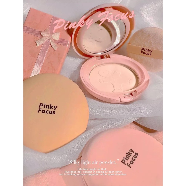 Phấn phủ dạng nén kiềm dầu PinkyFocus hộp hồng