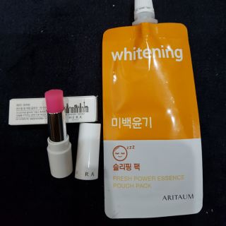 Combo son dưỡng Hera Sensual lip serum glow mini size + sleeping mask aritaum