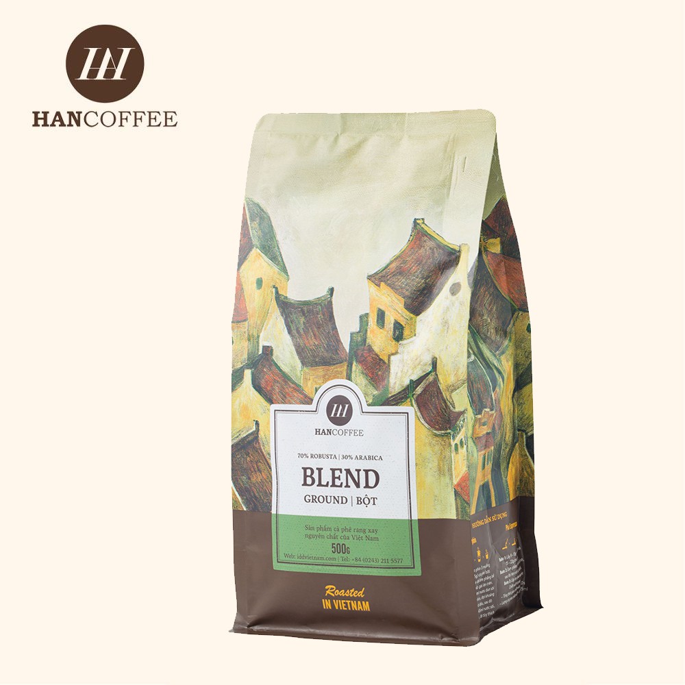 Cà phê HANCOFFEE Blend pha phin nguyên chất dạng bột túi 500 gr