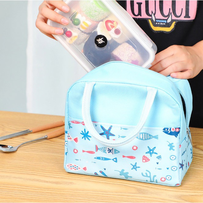 Túi giữ nhiệt nhiều họa tiết - Túi đựng hộp cơm giữ nhiệt | BigBuy360 - bigbuy360.vn