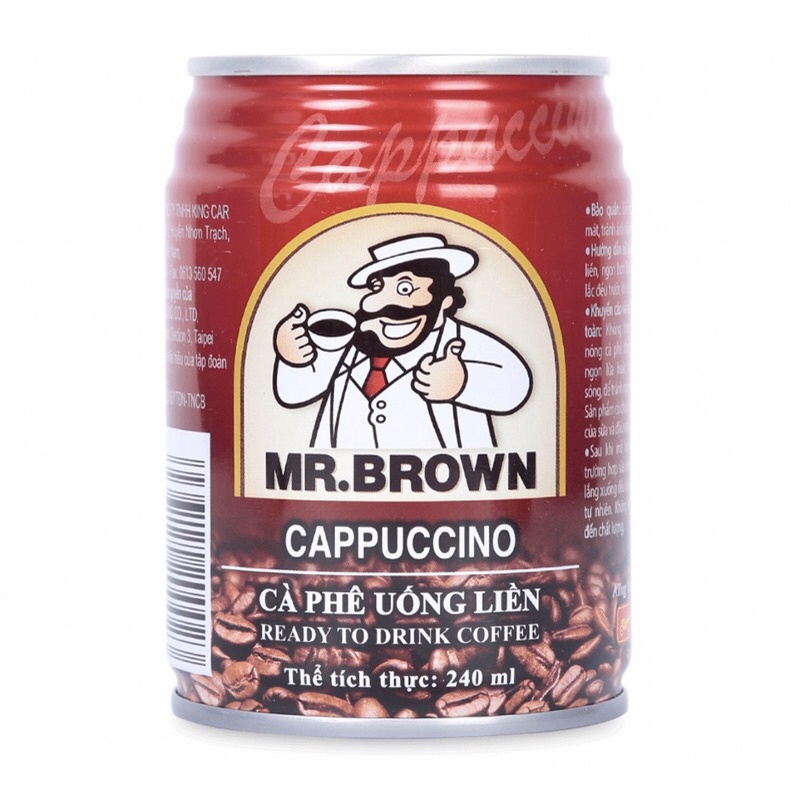 Cà Phê Mr.Brown Blue Mountain/Blue Cappuccino 240ML/Cafe Sữa Mr.Brown Vị Socola Lon 240ML/