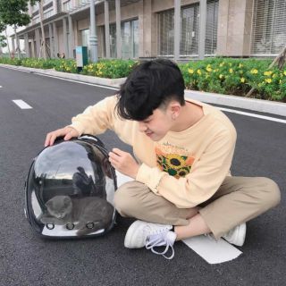 Áo Sweater Sunflower màu kem ảnh thật