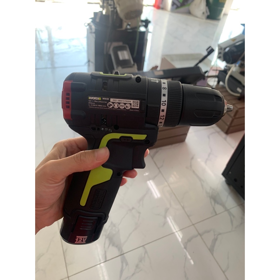 Máy Khoan Động Lực WORX GREEN WU131 Dùng Pin Li-ion 12V