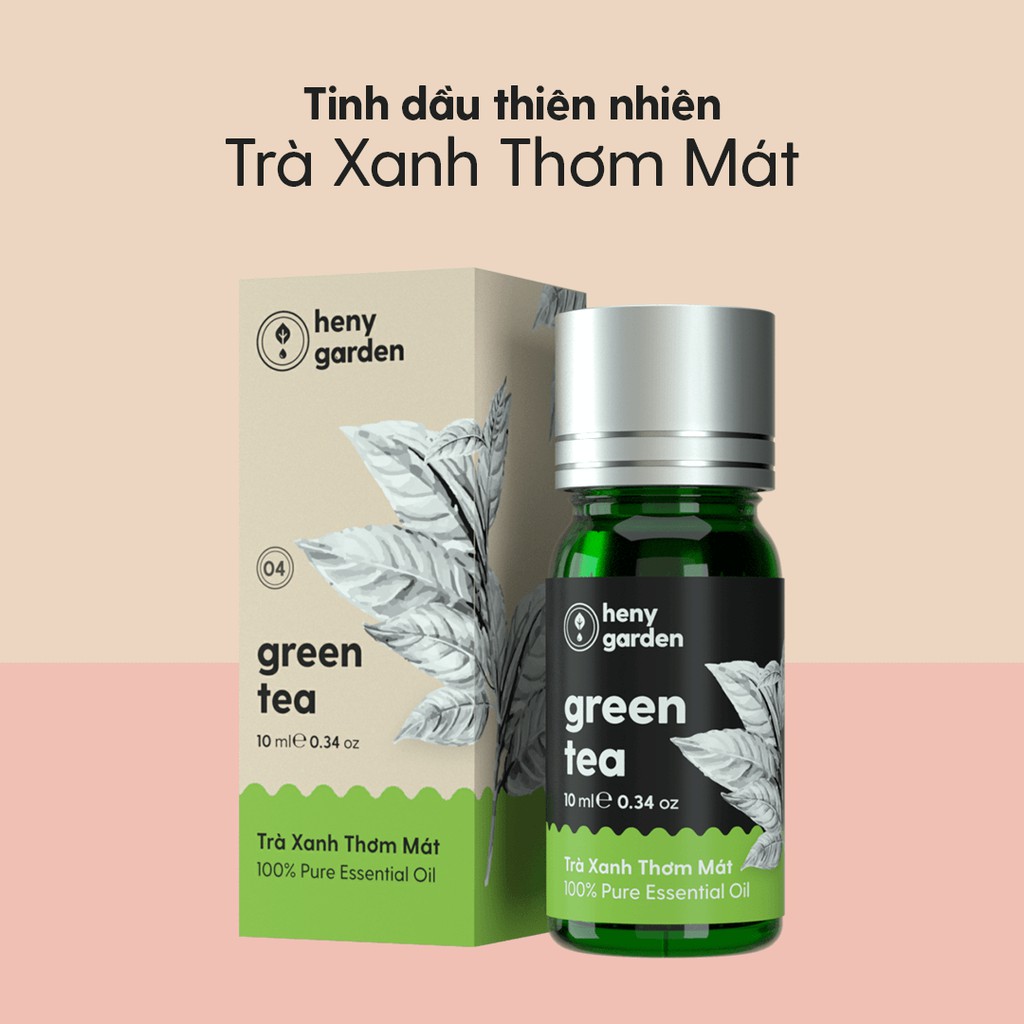 Tinh Dầu Trà Xanh Organic Thiên Nhiên Nguyên Chất Đậm Đặc Xông Thơm Phòng, Làm Nến Thơm HENY GARDEN