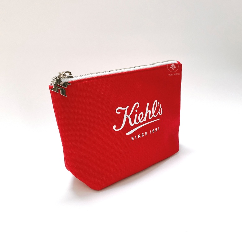 Túi mỹ phẩm Kiehl’s màu đỏ chính hãng (Ví Kiehls)