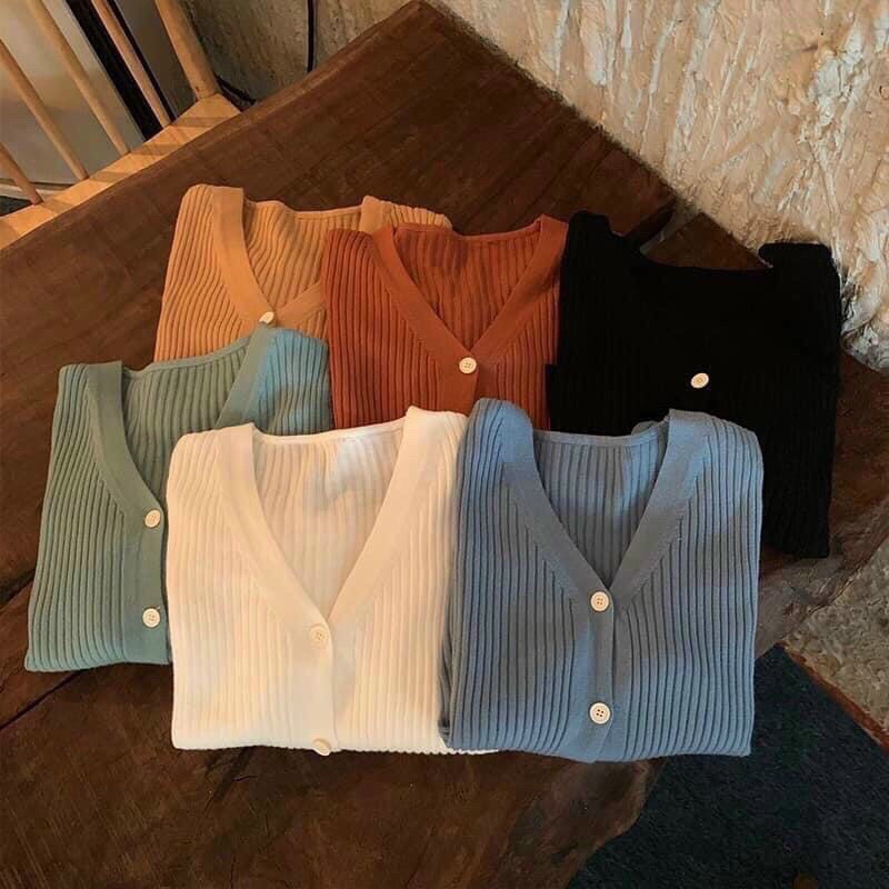 Áo khoác cardigan mỏng tay dài cổ chữ V dáng rộng mẫu thời trang dành cho nữ | BigBuy360 - bigbuy360.vn
