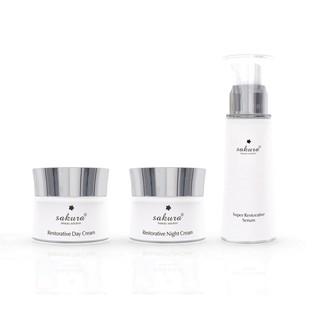 Bộ kem dưỡng trắng phục hồi làm khỏe da Sakura